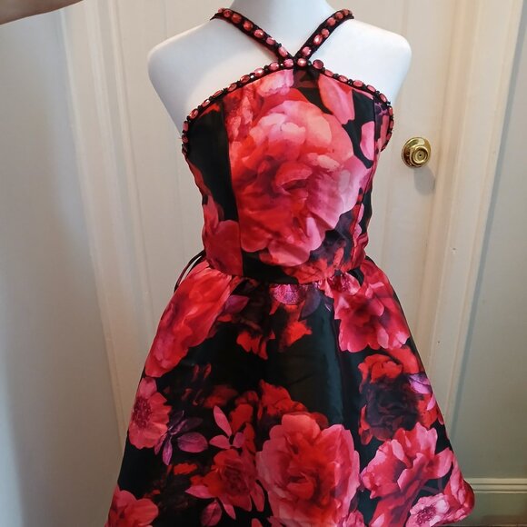 Floral High-Lo Dress - Picture 1 of 4